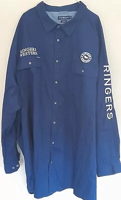 Ringers Western 9XL Blue Men’s Hawkeye Shirt - Loose Fit  Western Farm Wear • $49