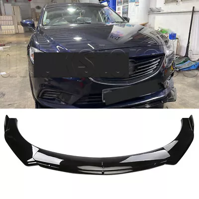 For Mazda 3 6 CX-5 4PCS Front Bumper Lip Splitter Spoiler Body Kit Glossy Black • $50.95