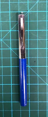 Vintage Sheaffer Cartridge Fountain Pen Blue Chrome Cap M Nib Skripsert • $14.98