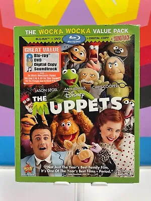 The Muppets (Blu-ray + DVD + Soundtrack) W/slipcover Amy Adams • $8.49