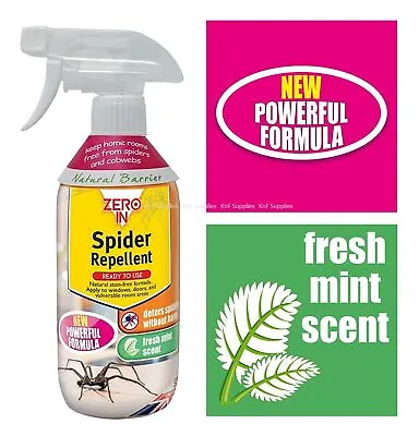 £9.95 • Buy Zero In Spider Repellent Stop Spider Non Harmful Deterrent Spray 500ml Mint
