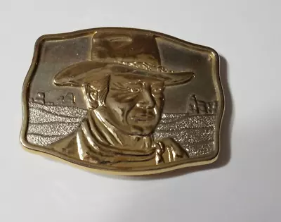 John Wayne Belt Buckle Solid Brass 1985 The Olde New England Mint Endre Szabo • $19.95