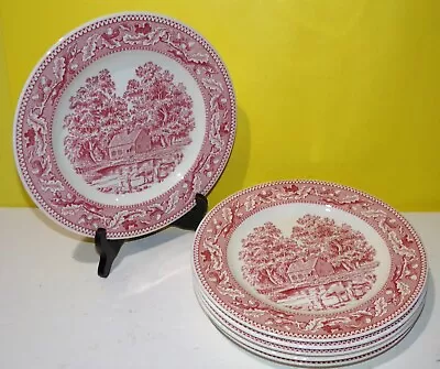 1965 Memory Lane Royal Ironstone 6 Dinner Plates Royal China Made In The USA • $44.98