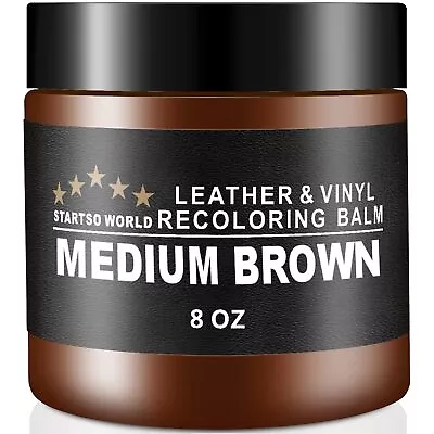 Leather-Recoloring-Balm-Repair-Cream-Kit For Restoration Medium Brown Couches... • $33.53