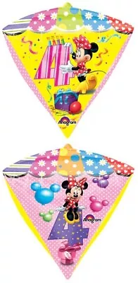 Minnie Mouse Age 4 Diamondz 16  Foil Balloon (Packaged) • $1.98