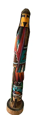 LONG HAIR KACHINA By JT NATIVE AMERICAN 21 Inches  TALL Navajo ART Stairway • $110