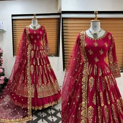 Indian Pakistani Bridal Lehenga Choli Bollywood Designer Wedding Lehnga Dresses • $96.99