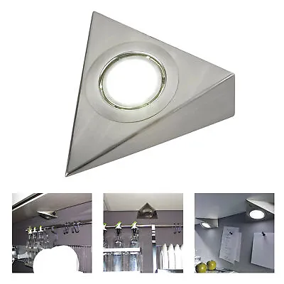 Mains LED Under Cabinet Kitchen Triangle Lights Unit Cupboard Counter Downlights • £5.99