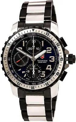 Victorinox Alpnach Auto Chrono Black PVD Automatic Watch SS 41mm 241194 RARE • $2499.95