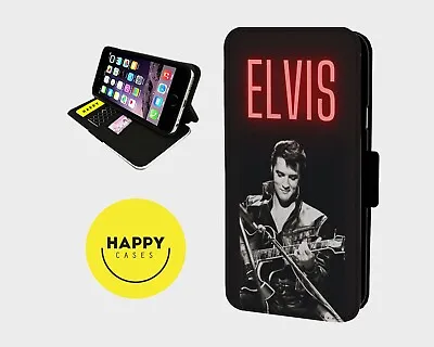 ELVIS NAME IN LIGHTS FOREVER -Faux Leather Flip Phone Case Cover- IPhone/Samsung • £9.67