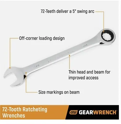 New Gearwrench Ratcheting Wrench Metric Or SAE Please Select Size • $13.50