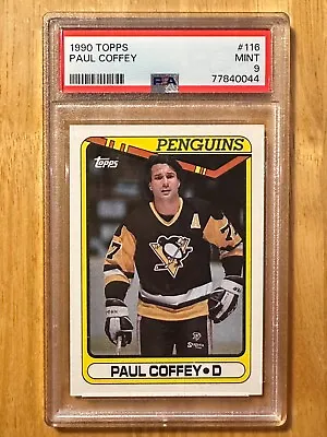 1990-91 Topps Paul Coffey Card #116 Psa 9 Pittsburgh Penguins Low Pop 2 Only 4^ • $39.99