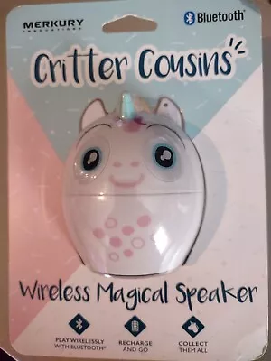 Merkury Critter Cousins Wireless Magical Speaker Unicorn New • $11.99
