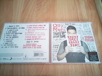 OLLY MURS  RIGHT TIME RIGHT PLACE  SPECIAL EDITION  CD + DVD 2 DISC ALBUM Vgc • £3.49