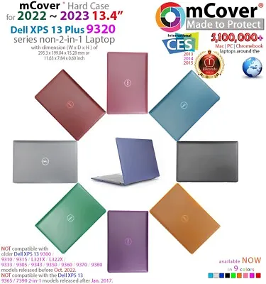 £23.34 • Buy MCover® HARD CASE For 2022+ 13.4  Dell XPS 13 PLUS 9320 Series Laptop Computers