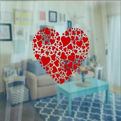 Valentines Day Heart Wall Window Sticker Decal Romantic Decor For Him For Her • £3.49