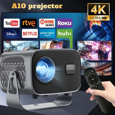 4K Mini Projector 12000 Lumen LED 1080P WiFi Bluetooth UHD Portable Home Theater • $30.99