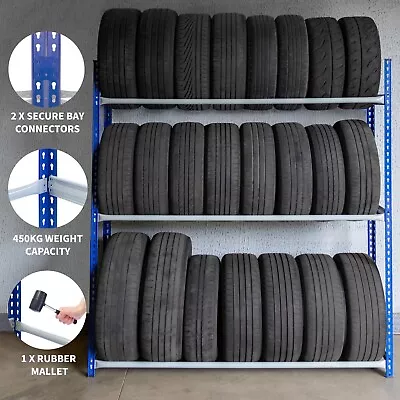 Tyre Wheel Racking Shelving Storage Garage Mechanic Workshop Heavy Duty 3 Tier • £129.99