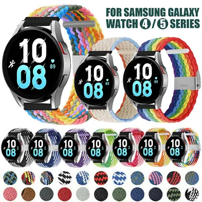 Braided Nylon Strap For Samsung Galaxy Watch 5 Pro 45mm / 5 4 40-46mm Wristband • $10.58