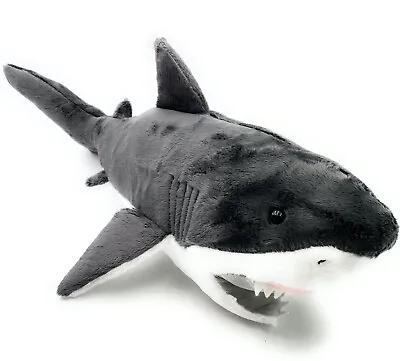 Great White Shark Fish Mega Large Plush Stuffed Animal Fabric Animal 54cm Grey • $88.66