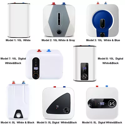 8/10L Mini Electric Hot Tank Water Heater Kitchen Bathroom Home 95°F-167°F 110V • $68.50