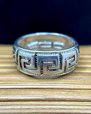 MILOR Greek Key Italian Sterling Silver Band Ring • $6.50