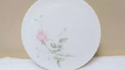 Mikasa April Rose Bone China 11  Cake Plate • $19.95