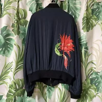 Used Yohji Yamamoto Floral Print Wool Gabari Reversible Jacket Mens Size 4 • $1599