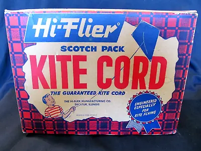 Vintage Box Of 24 Rolls Of Hi-flyer Kite Cord ~ Store Display ~ It's Kite Season • $25
