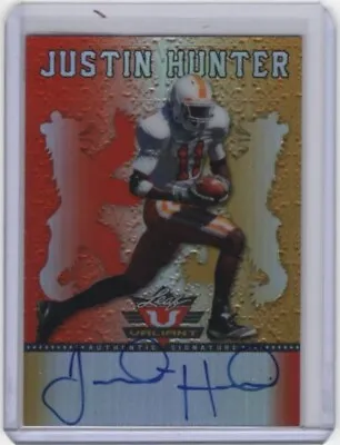 $4.99 • Buy 2013 Leaf Valiant Justin Hunter Orange Auto /50 #BA-JH1