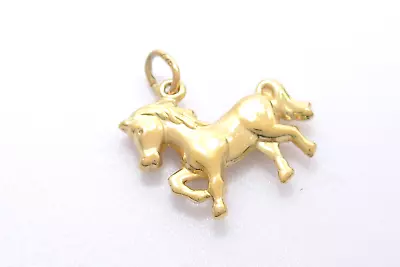 Pendant 375 GOLD 9 Carat Yellow Gold Horses Pendant Oro Pendantif G0880/24 • £23.12