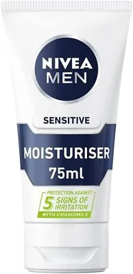 NIVEA MEN Sensitive Face Moisturiser (75ml) Men's Moisturiser With Zero Percent • £5.96