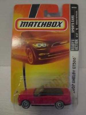 Mattel MATCHBOX 2007 Shelby GT500 Red Convertible Sports Cars Series #11 NEW • $16