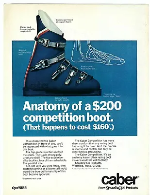 1973 Caber Spalding Ski Skiing Photo Vintage Print Ad Advertisement Boots • $15