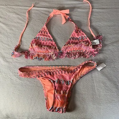 Hobie 2 Pc Bikini Pink/Peach Multi Size M • $5.57