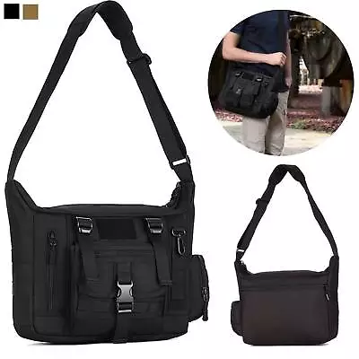 Tactical Messenger Shoulder Bag Molle PLAS Crossbody Men Sling Pack Laptop Bag • $25.99