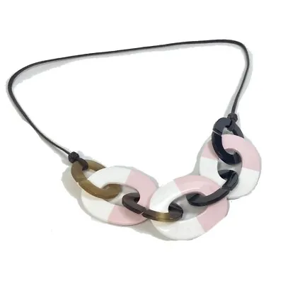 $335 • Buy HERMES Accessories Dip Die Necklace  Necklace Buffalo Horn Pink