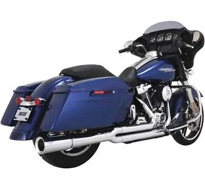 Vance & Hines Chrome Pro Pipe 2-into-1 V-Twin Exhaust System 17383 • $1199.99