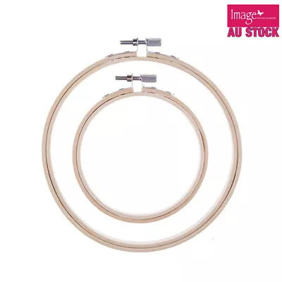 Embroidery Hoop Rings Ring Wood Round Bamboo Frames 10cm 15cm 20cm Diameter • $4.79