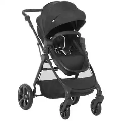 Black Foldable Baby Pushchair W/ Reclining Backrest 106H X 96L X 61Wcm • £145.15