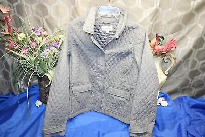 Merona Women's Gray Quilted Coat Size Medium  Jacket Outdoors Retro Casual Sale* • $30.30
