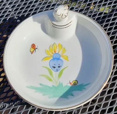 Art Deco Hand Painted Signed French Cristalia Porcelain Child's Warming Plate • £18