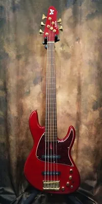 *NEW* '70s Fodera NYC Empire 5 Strings 70FH/21 Trans Red Fretless MH Ash Body • $4046.32