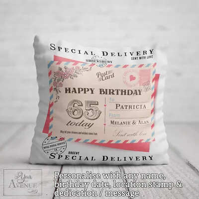 65th BIRTHDAY GIFT 65 Years Cushion Her Women Granny Nana Nan Mum Auntie Friend • £21.99