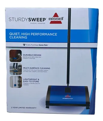 £48.55 • Buy BISSELL Sturdy Sweep Carpet & Floor Manual Sweeper 5232V Multi Surface Quiet NEW