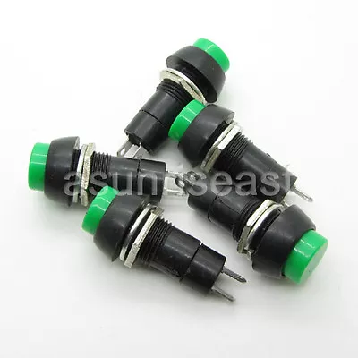 100PCS Green Push Button Switch Momentary NO SPST OFF-ON 12mm 2 Pin PBS-11B  • $25.99