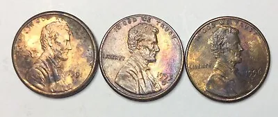 $3.70 • Buy 1991,95and96 One Cent 1c USA Lincoln, Memorial. THREE COINS. Good Average.