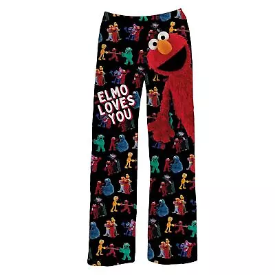 American Mills Women's Elmo Lounge Pants - Black Sesame Street Pajama Bottoms • $29.99