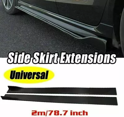 2M Universal Cars Side Skirt Extension Rocker Panel Splitter Protector Lip NEW • £24.95