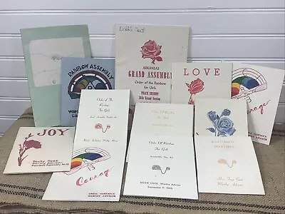 VTG ORIGINAL MASONIC LOT OF 1960s ORDER OF THE RAINBOW FOR GIRLS COLLECTION (7D) • $39.99